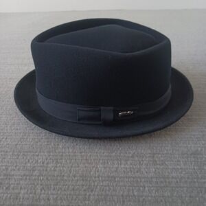 Bailey Of Hollywood Lasham Jack Black Wool Felt Fedora Large Made USA